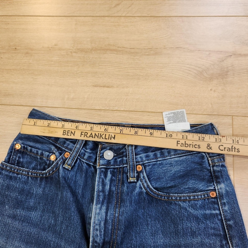 Levis Premium Ribcage Wide Leg Jeans Womens 27x32 Medium Wash High Rise Denim - Picture 8 of 12